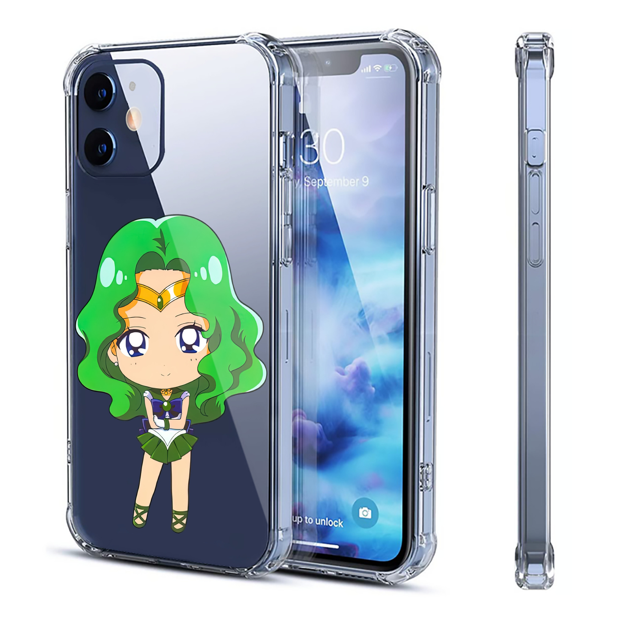（画像用） 美少女戦士セーラームーン 海王 みちる（かいおう みちる） Sailor Moon Kaiou Michiru 【iPhone 12シリーズ対応】透明スマホケース（クリアソフトケース）